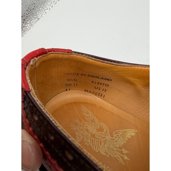 Mark McNairy Wingtip Brogue Brown Red 9154TD Mens Size 12 Pre-Owned No Box main image 7